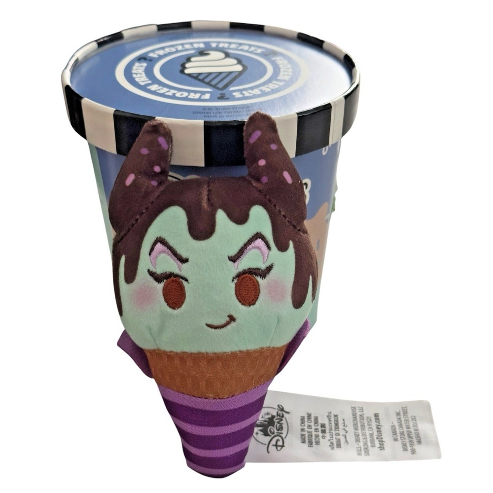 Disney Munchlings Maleficent Mint Chocolate Chip Cone Scented Mystery Plush 5"โ